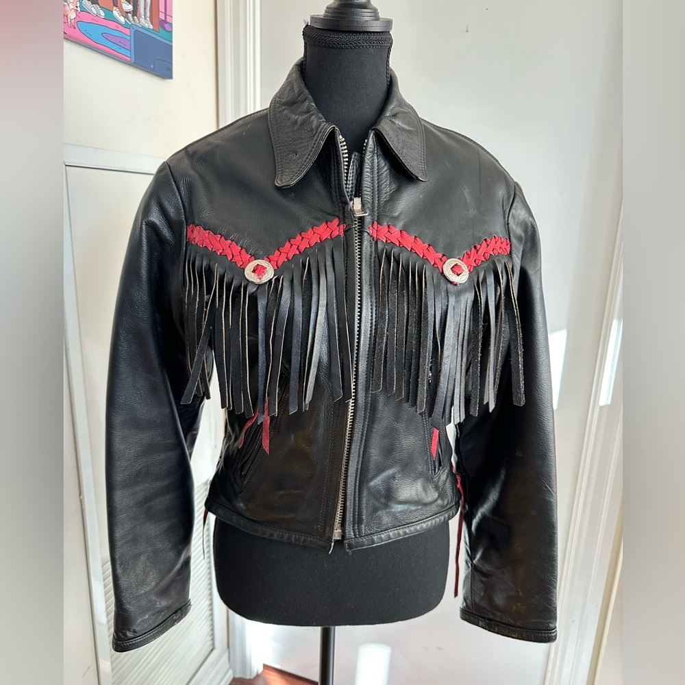 Insane late 70s/early 80s fringe biker jacket.